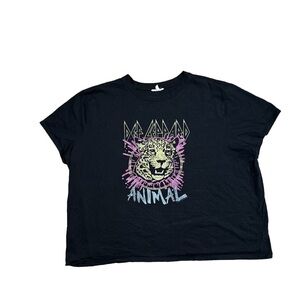 Women’s Black Def Leopard Band Tee Shirt Size 3XL